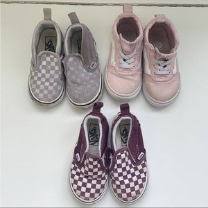 3 pairs of size 7 toddler vans